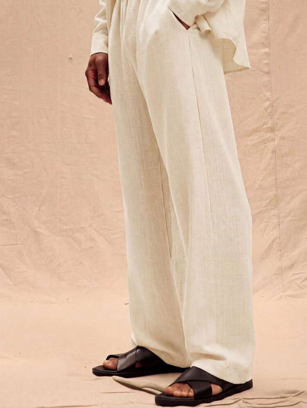 Beige Breeze Relaxed Linen Pant