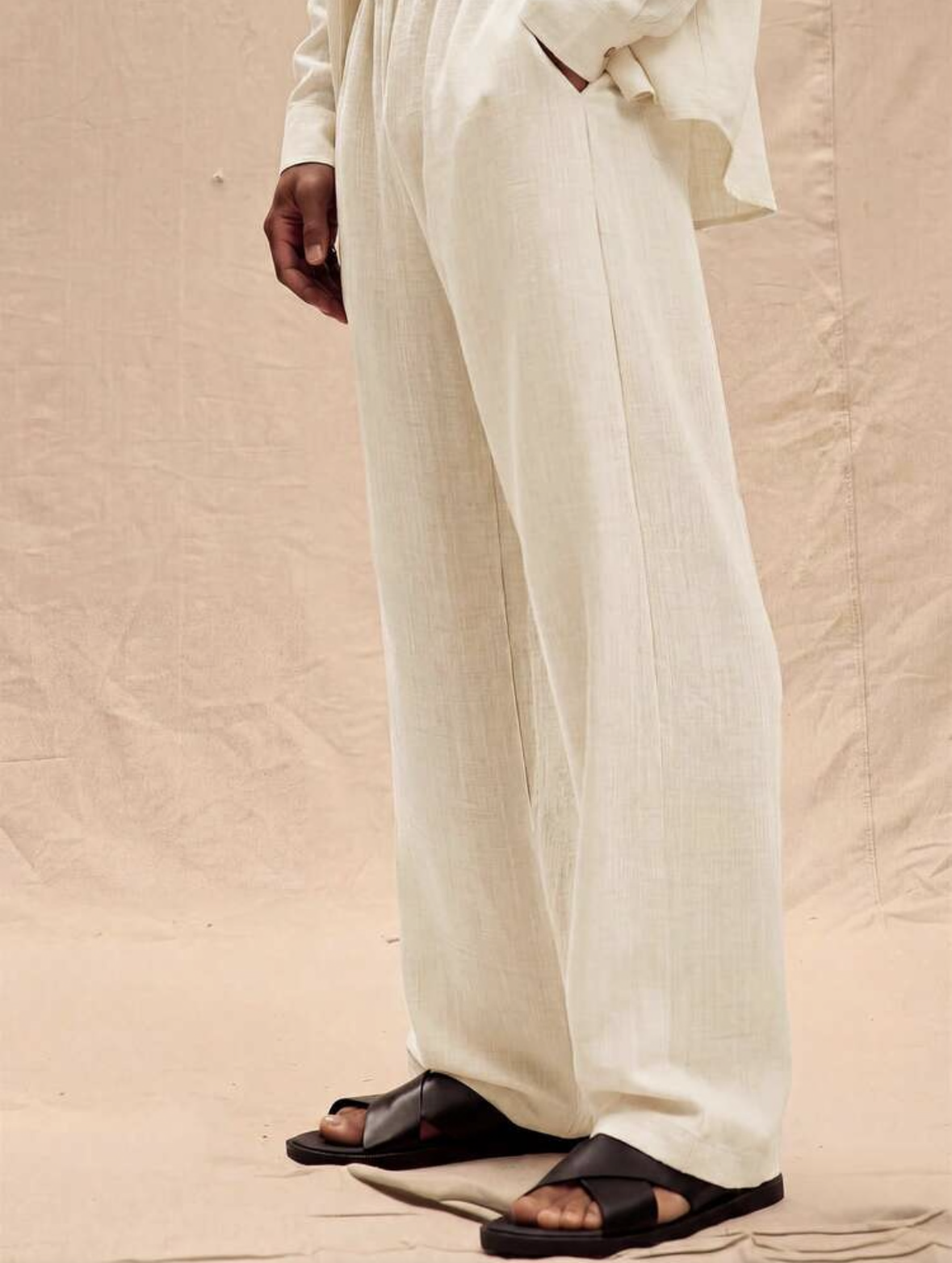 Beige Breeze Relaxed Linen Pant