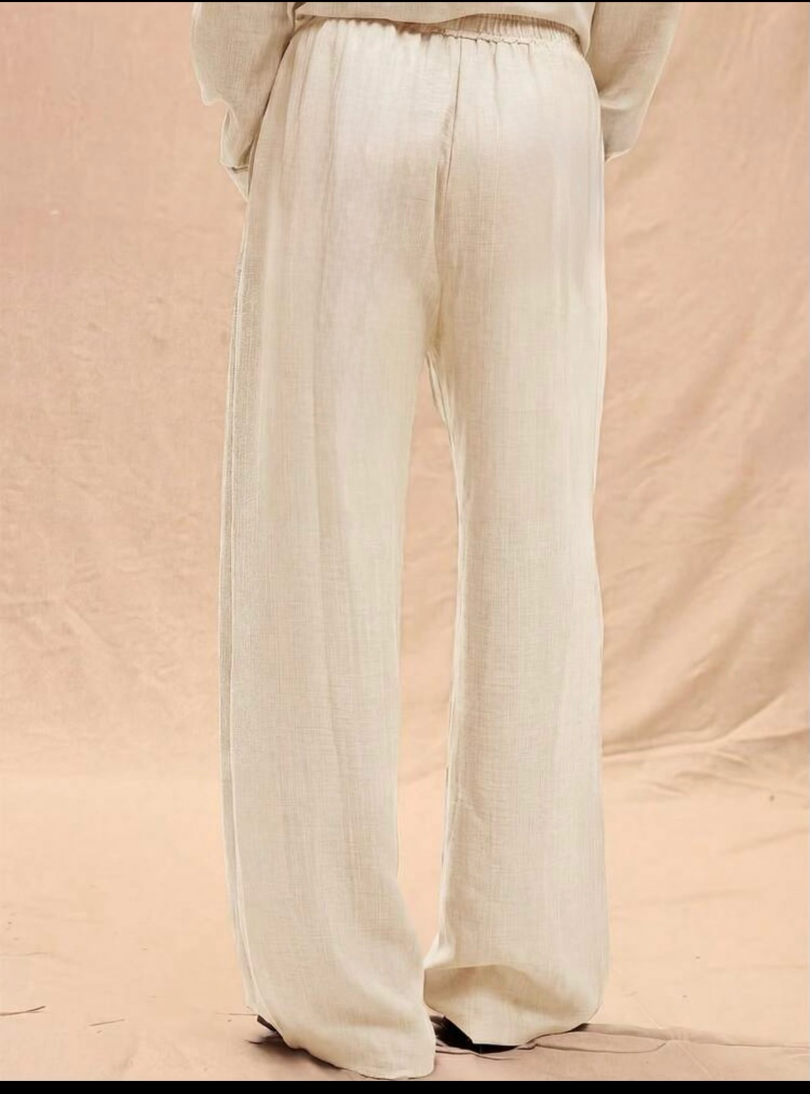 Beige Breeze Relaxed Linen Pant